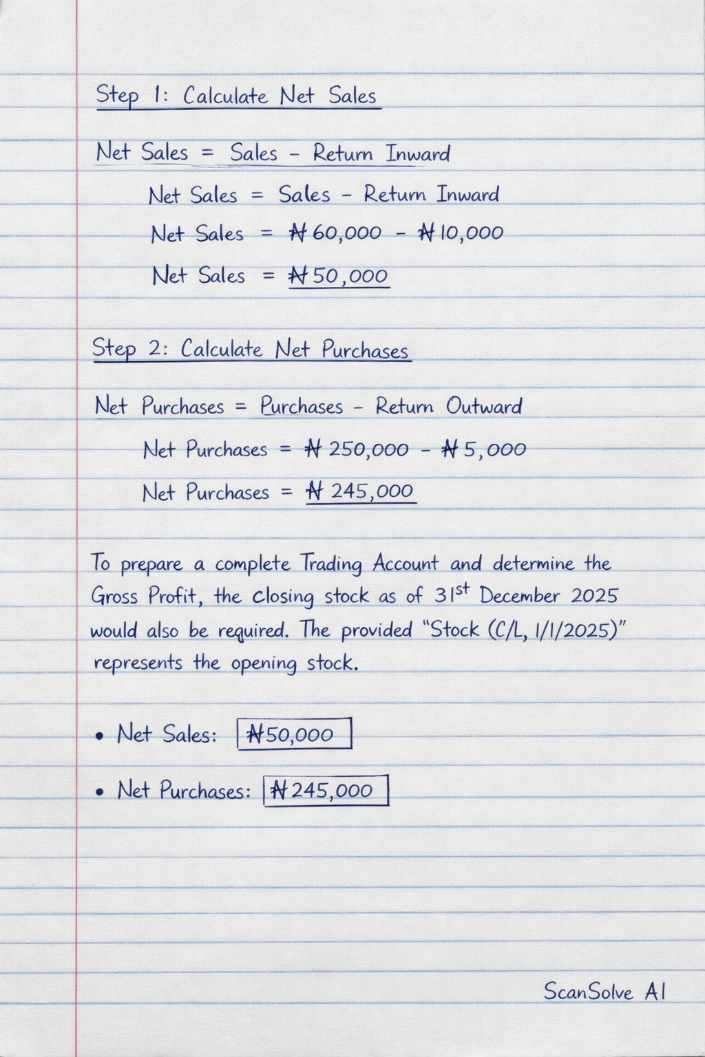 Handwritten step-by-step solution preview