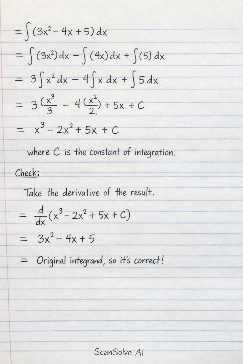 Handwritten step-by-step solution preview