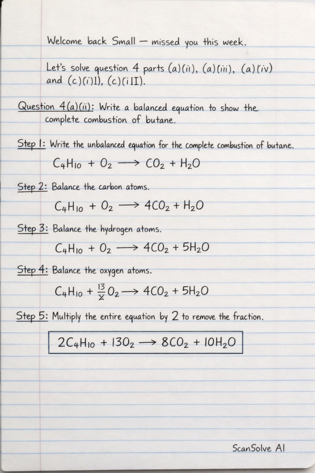 Handwritten step-by-step solution preview