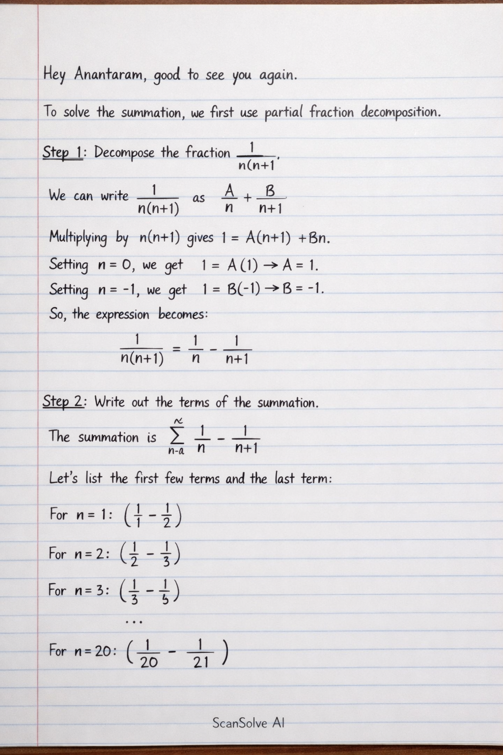 Handwritten step-by-step solution preview