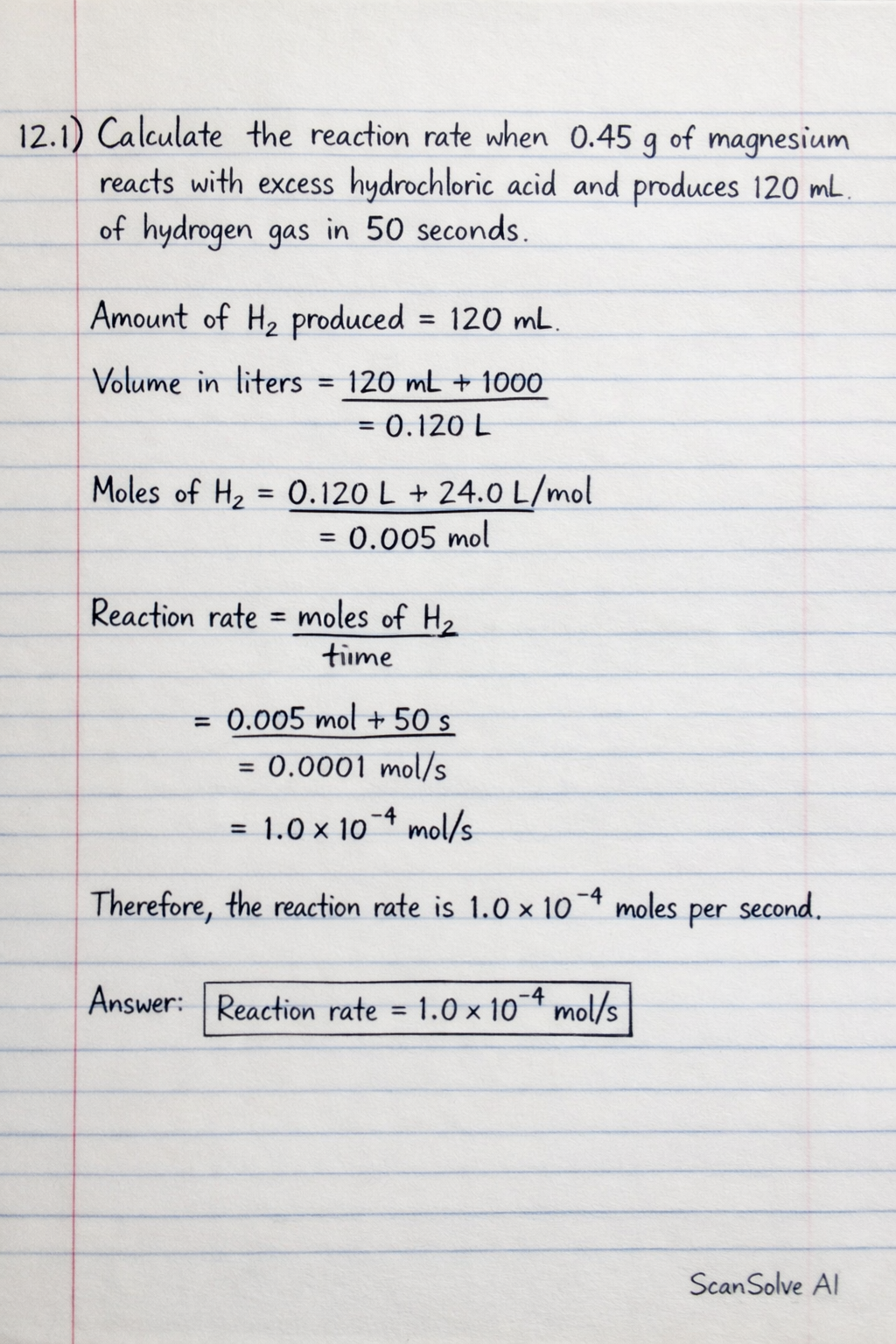 Handwritten step-by-step solution preview