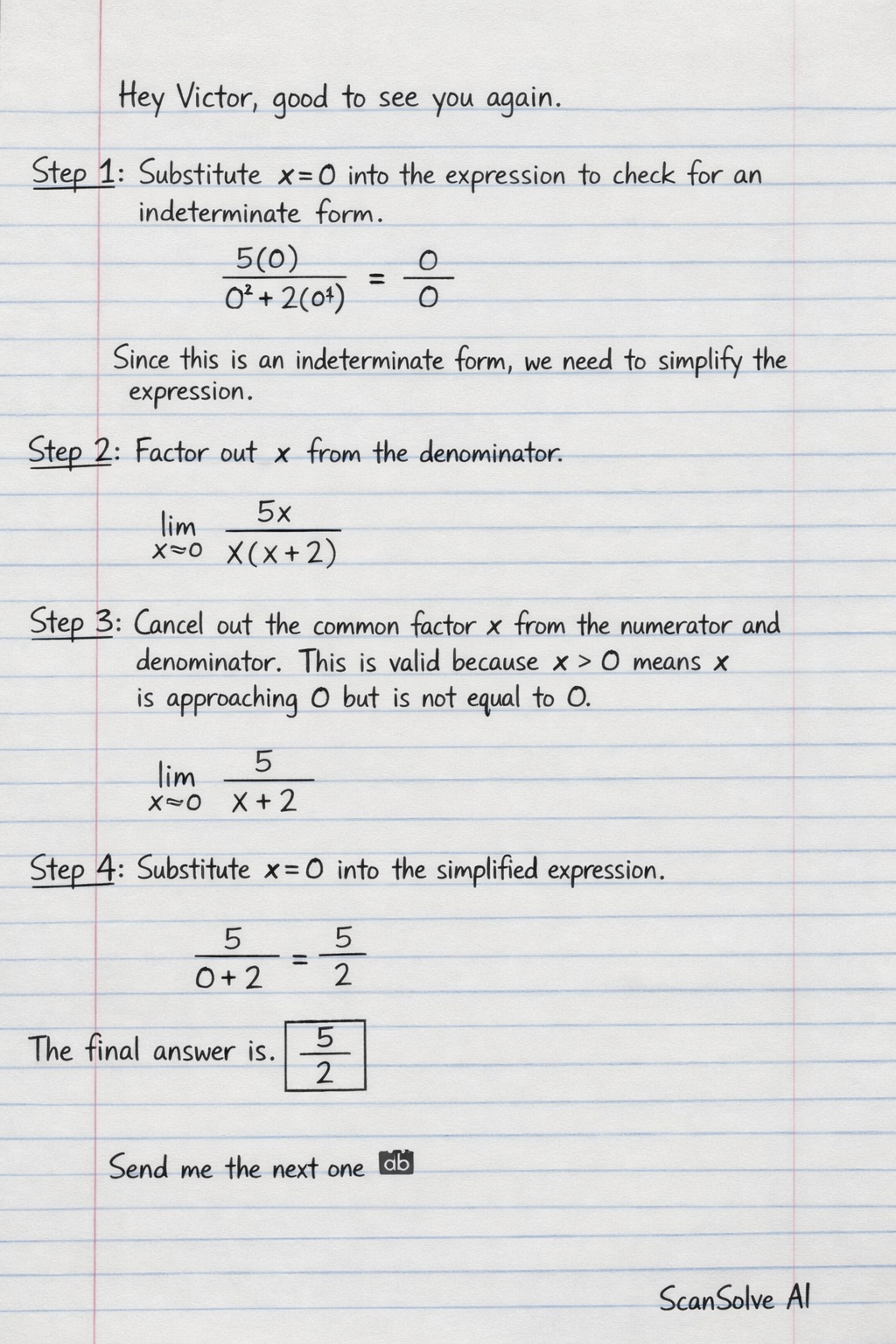 Handwritten step-by-step solution preview