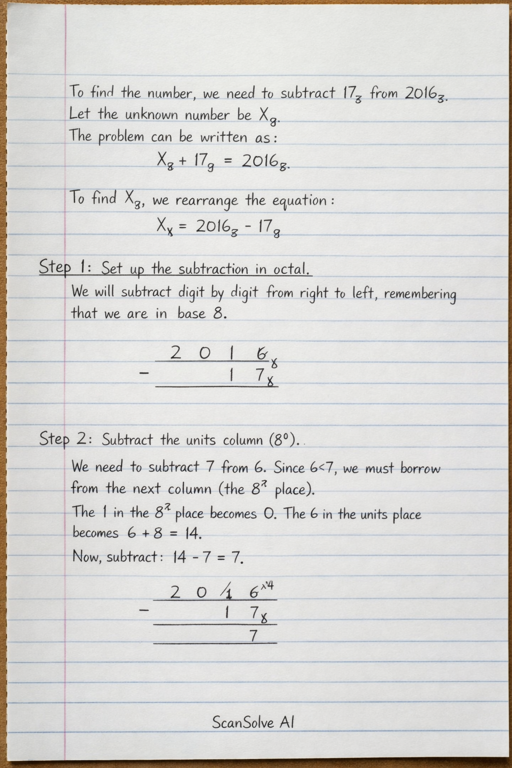 Handwritten step-by-step solution preview