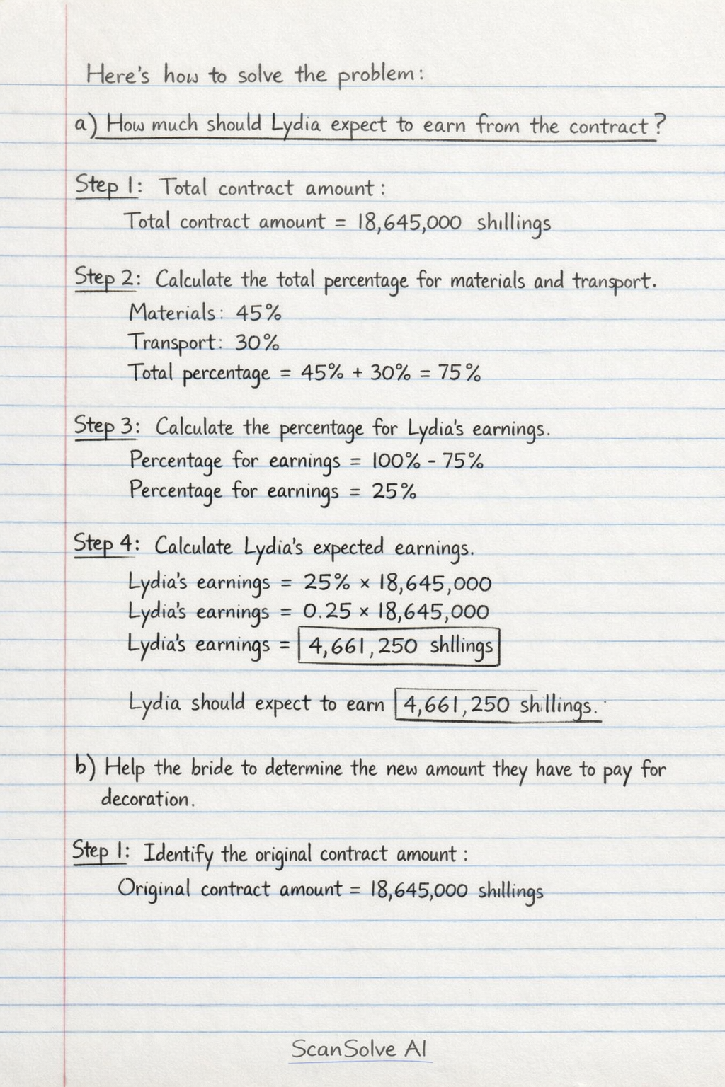 Handwritten step-by-step solution preview