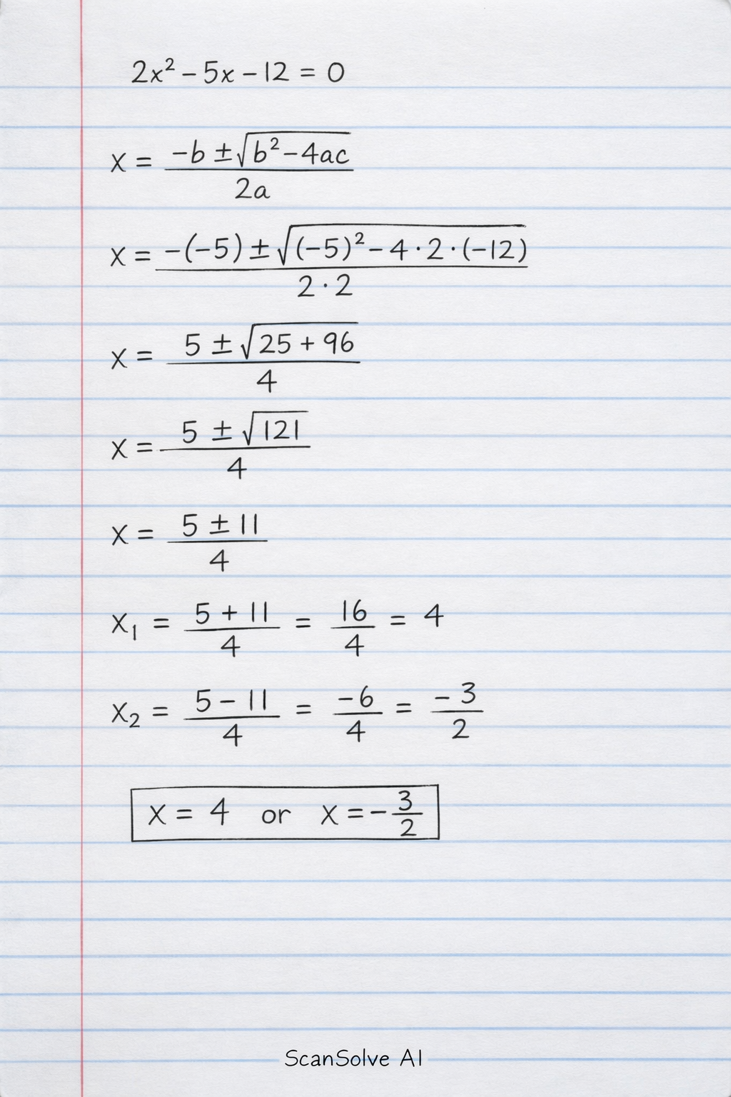 Handwritten step-by-step solution preview