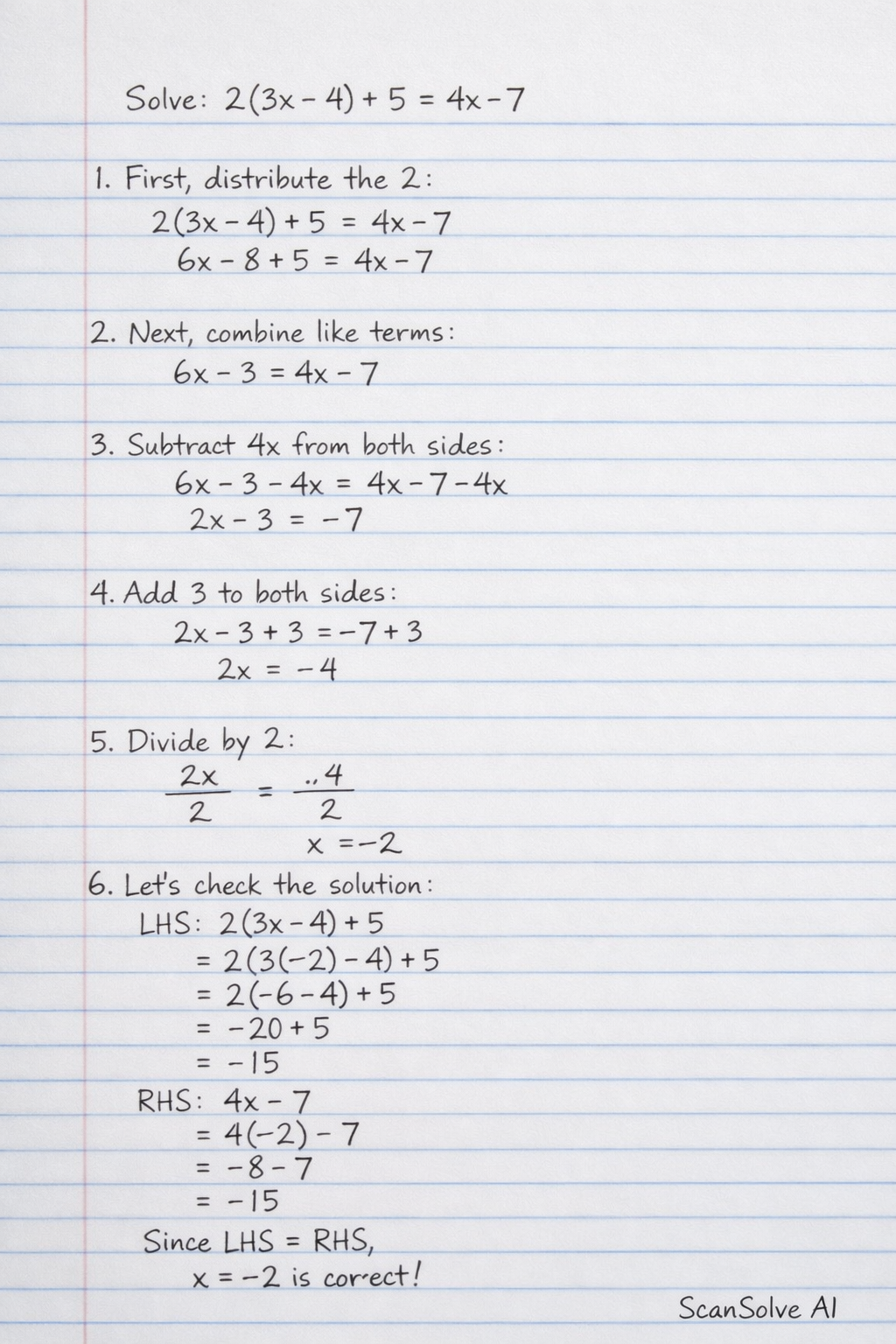 Handwritten step-by-step solution preview
