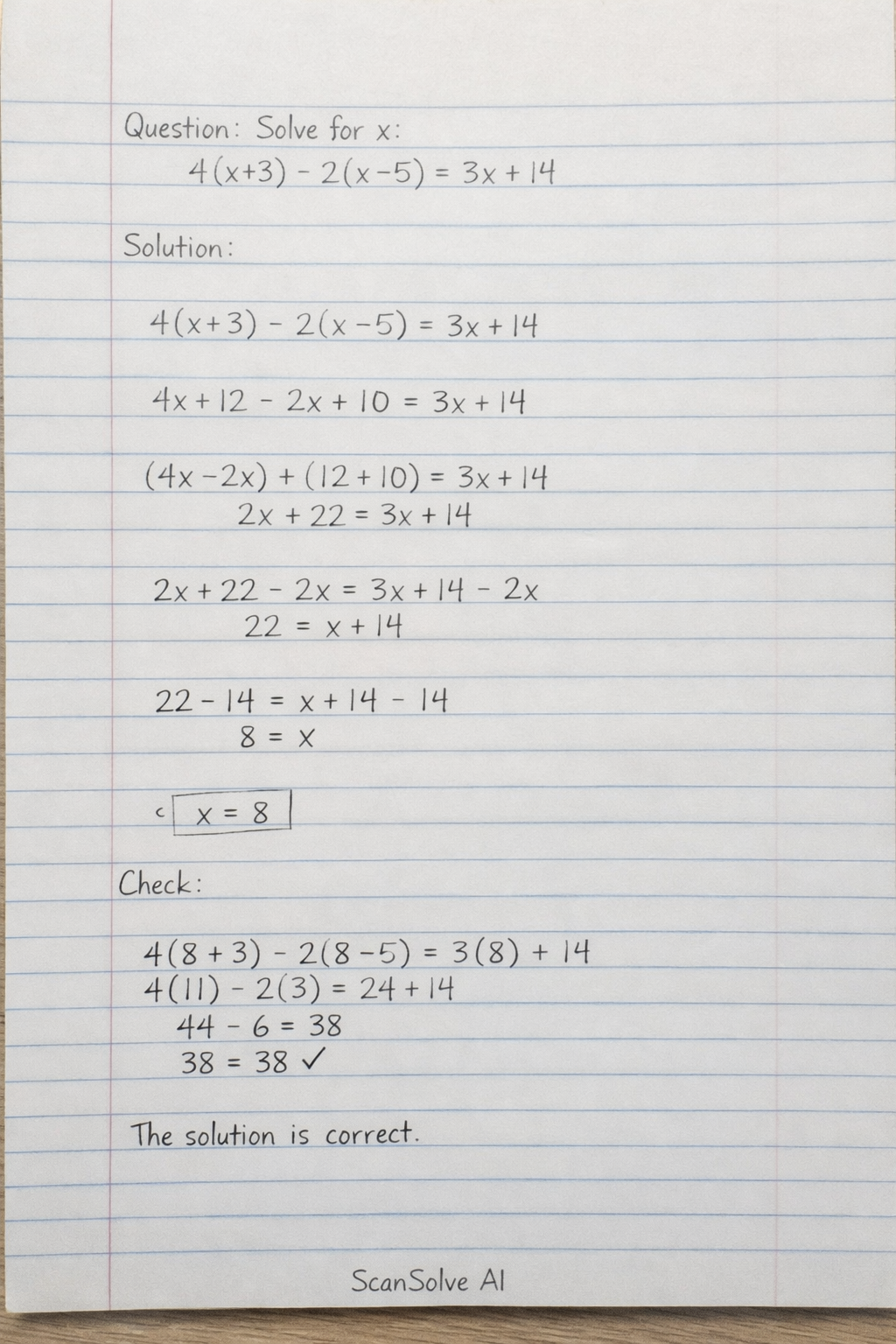 Handwritten step-by-step solution preview
