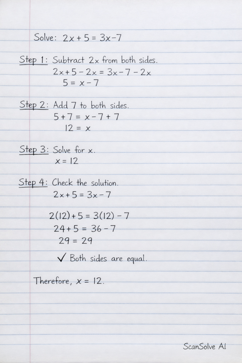Handwritten step-by-step solution preview
