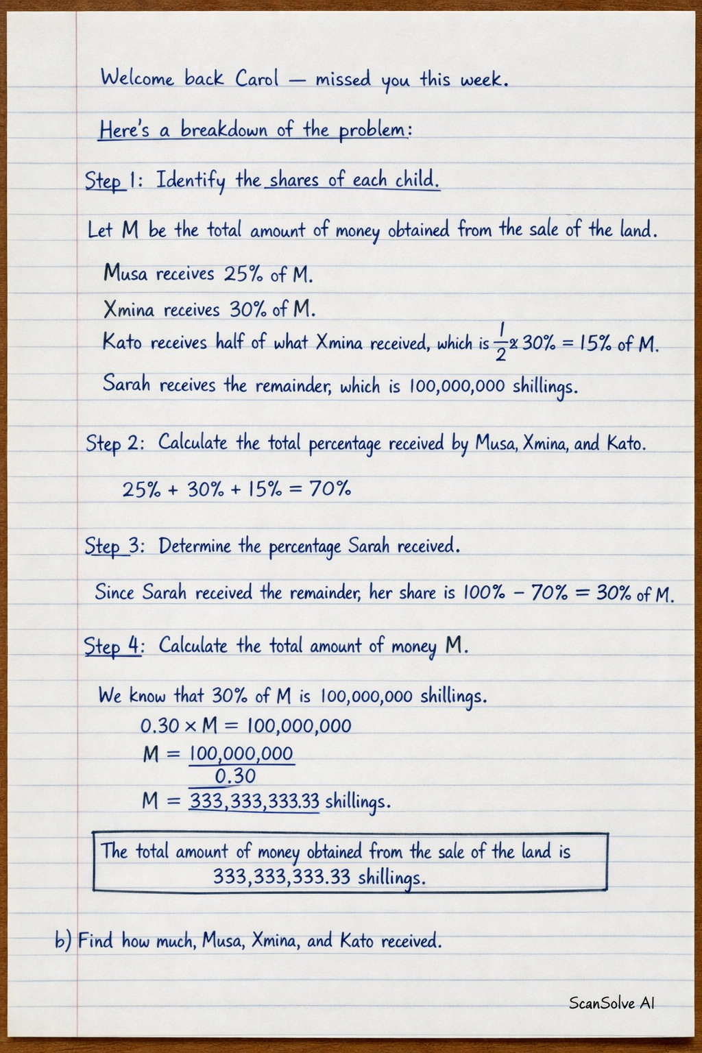Handwritten step-by-step solution preview