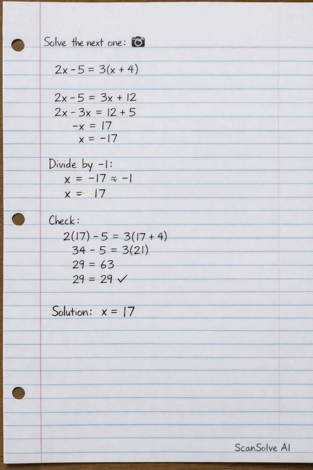 Handwritten step-by-step solution preview