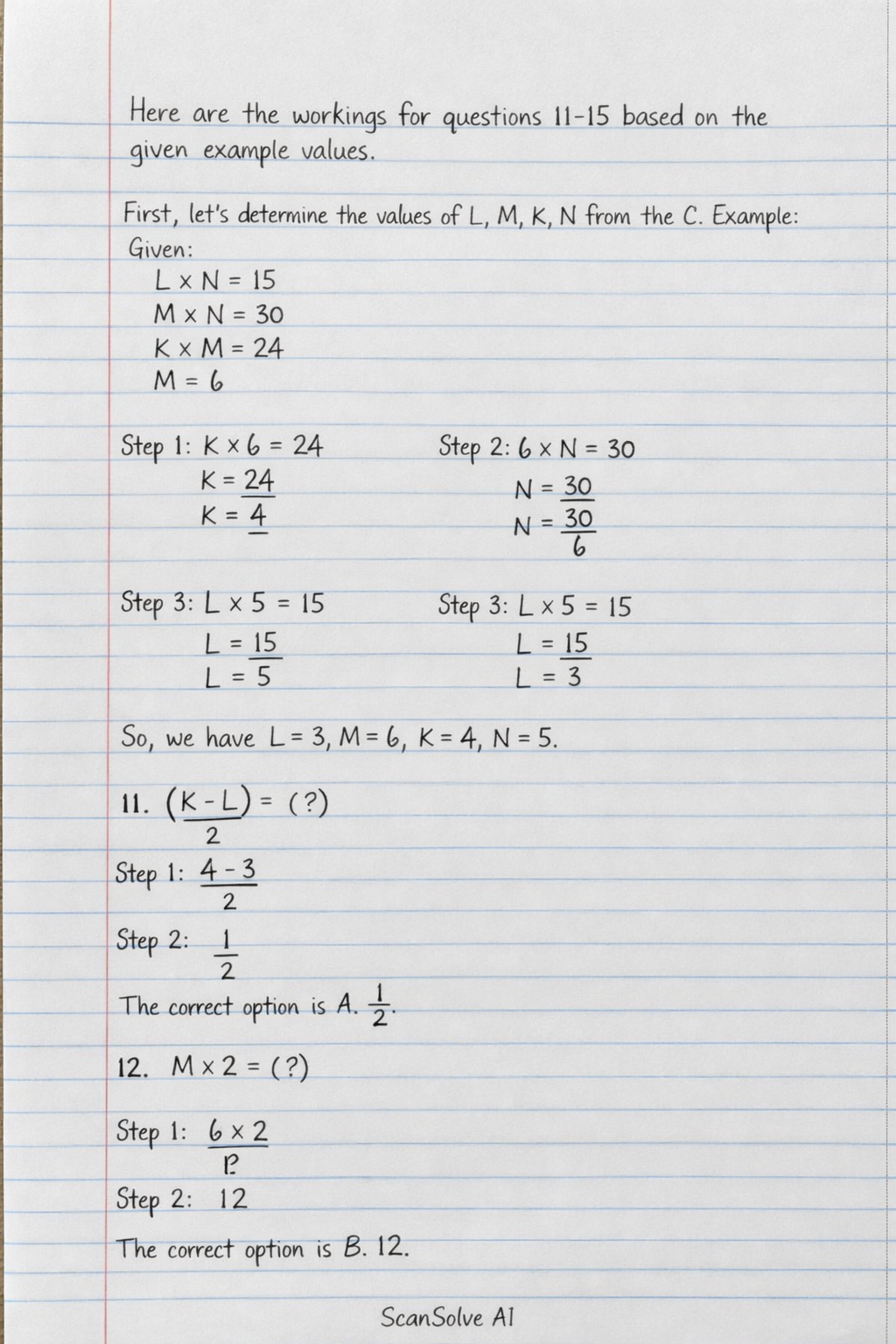 Handwritten step-by-step solution preview
