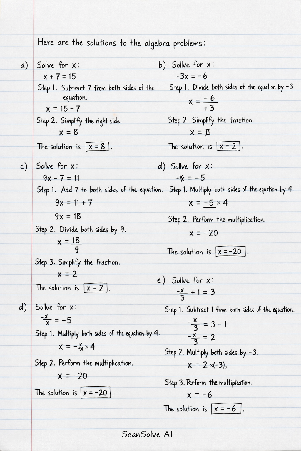 Handwritten step-by-step solution preview