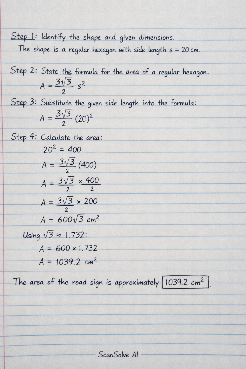 Handwritten step-by-step solution preview