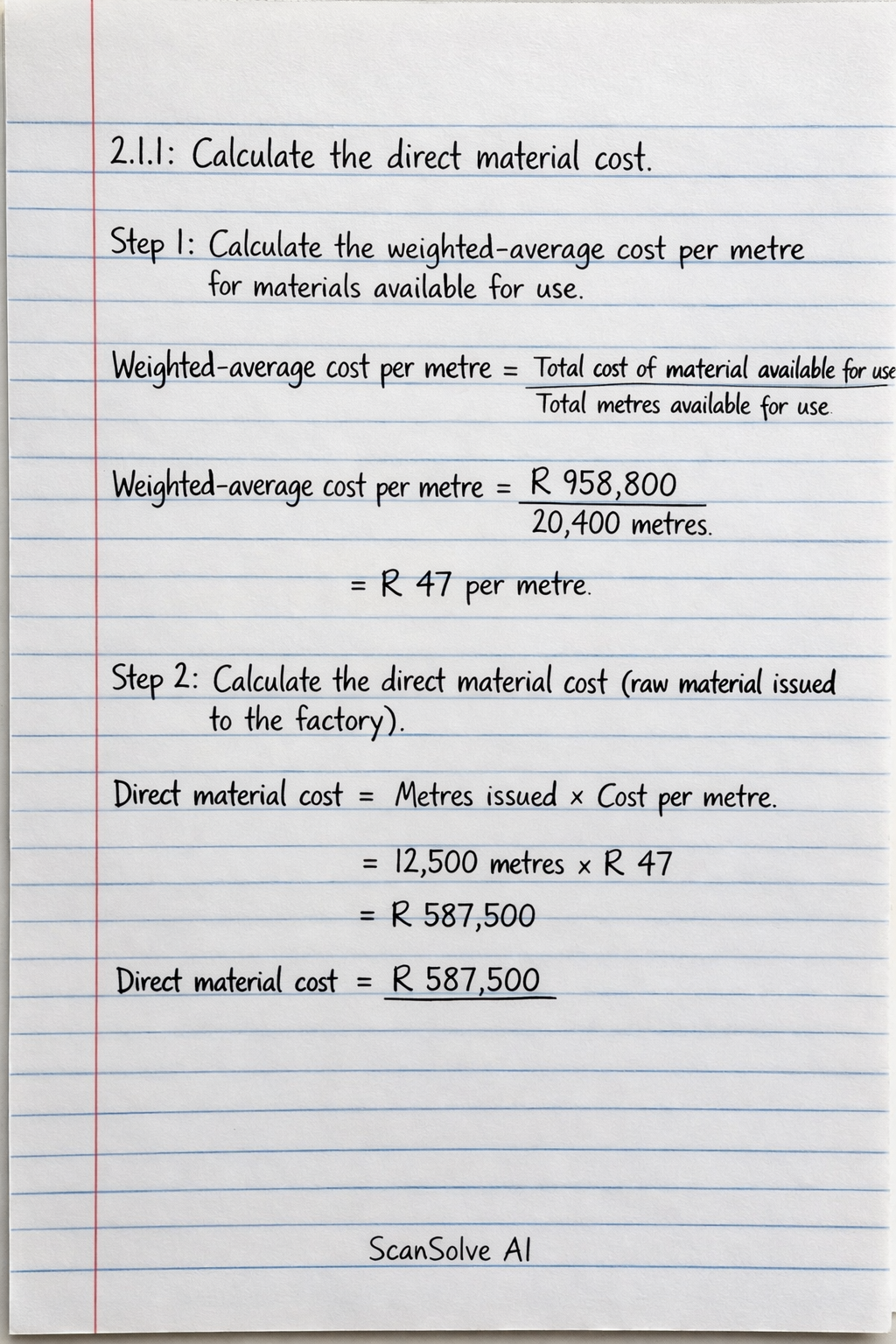 Handwritten step-by-step solution preview