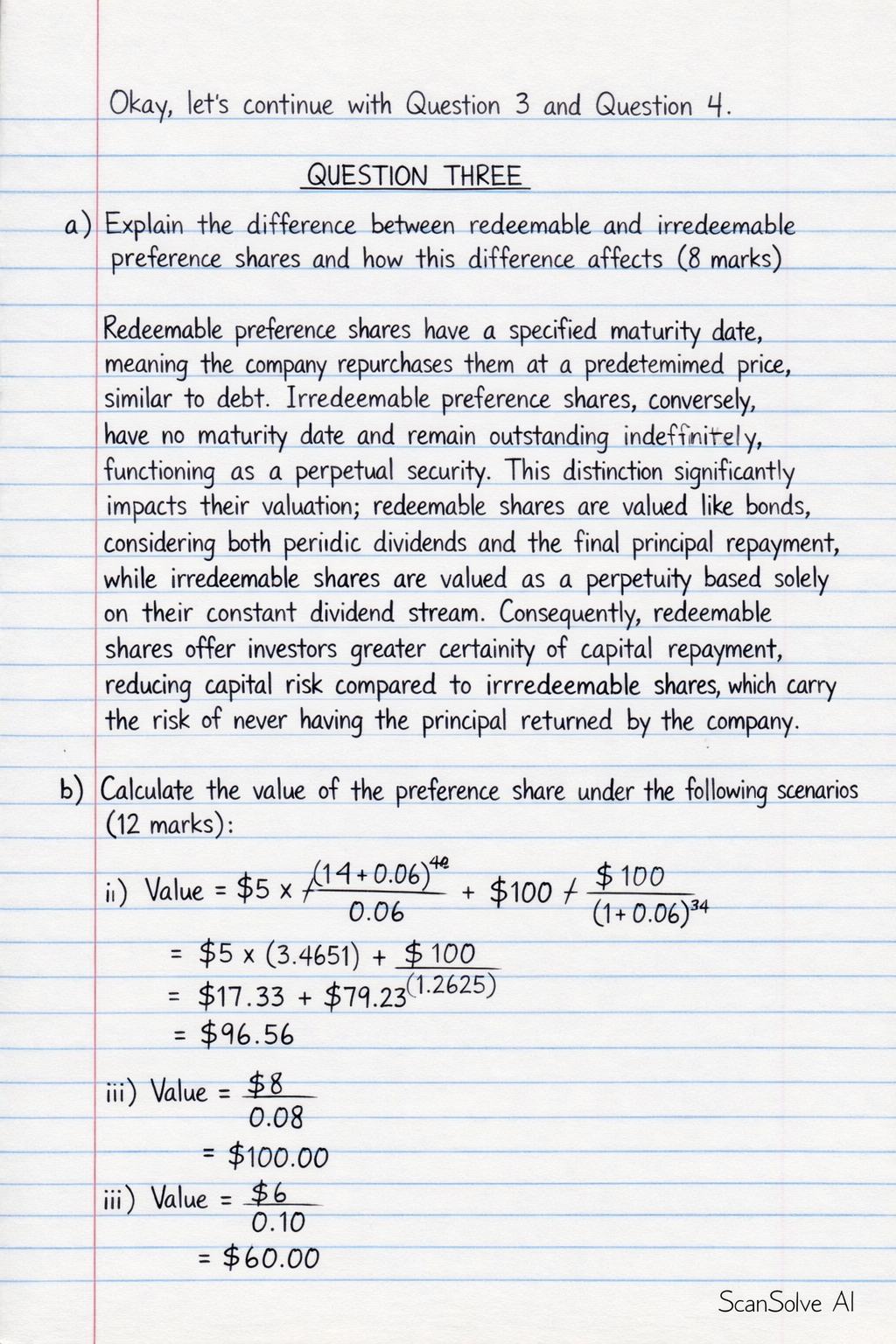 Handwritten step-by-step solution preview