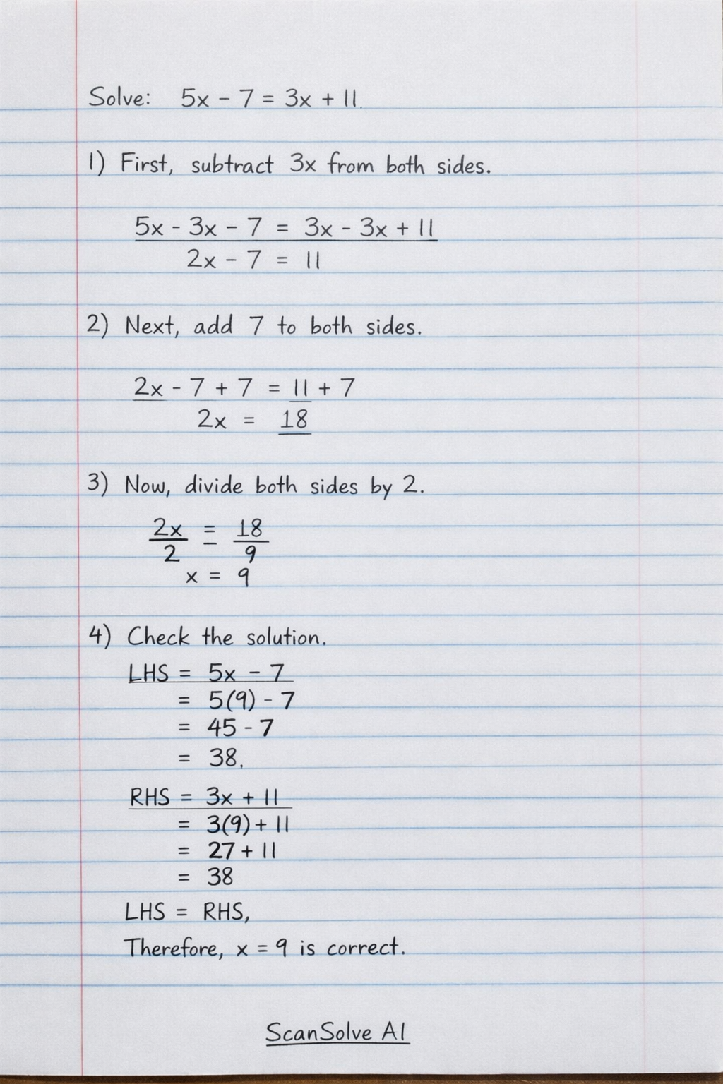 Handwritten step-by-step solution preview
