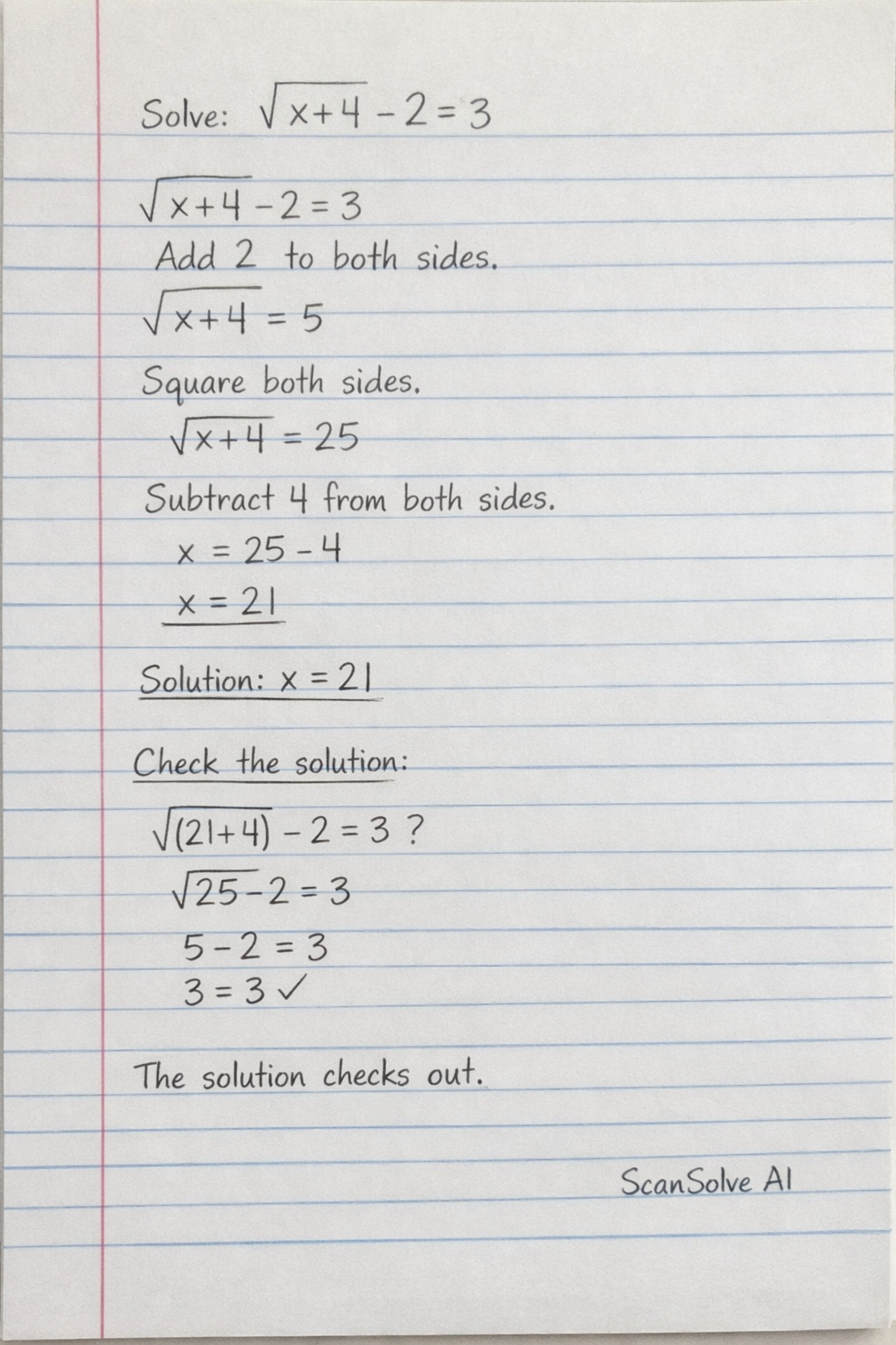 Handwritten step-by-step solution preview