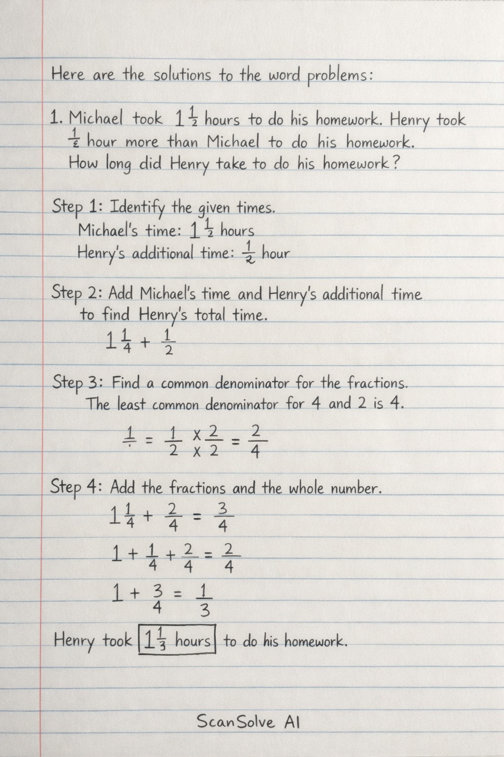 Handwritten step-by-step solution preview