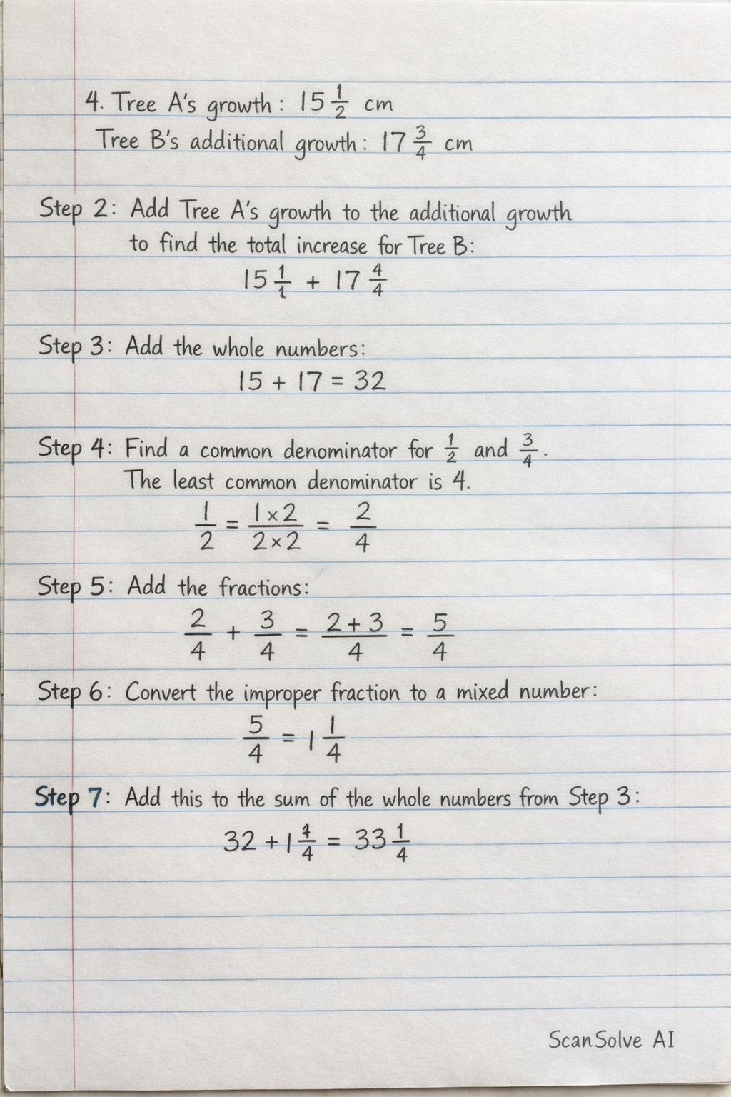 Handwritten step-by-step solution preview