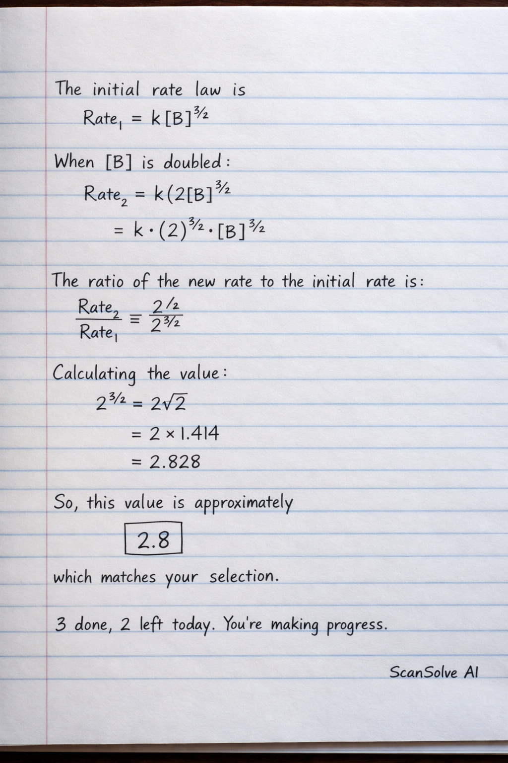 Handwritten step-by-step solution preview