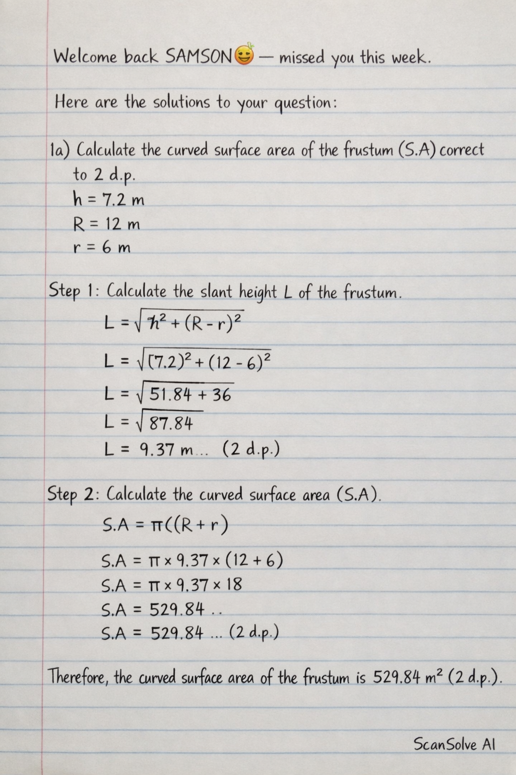 Handwritten step-by-step solution preview