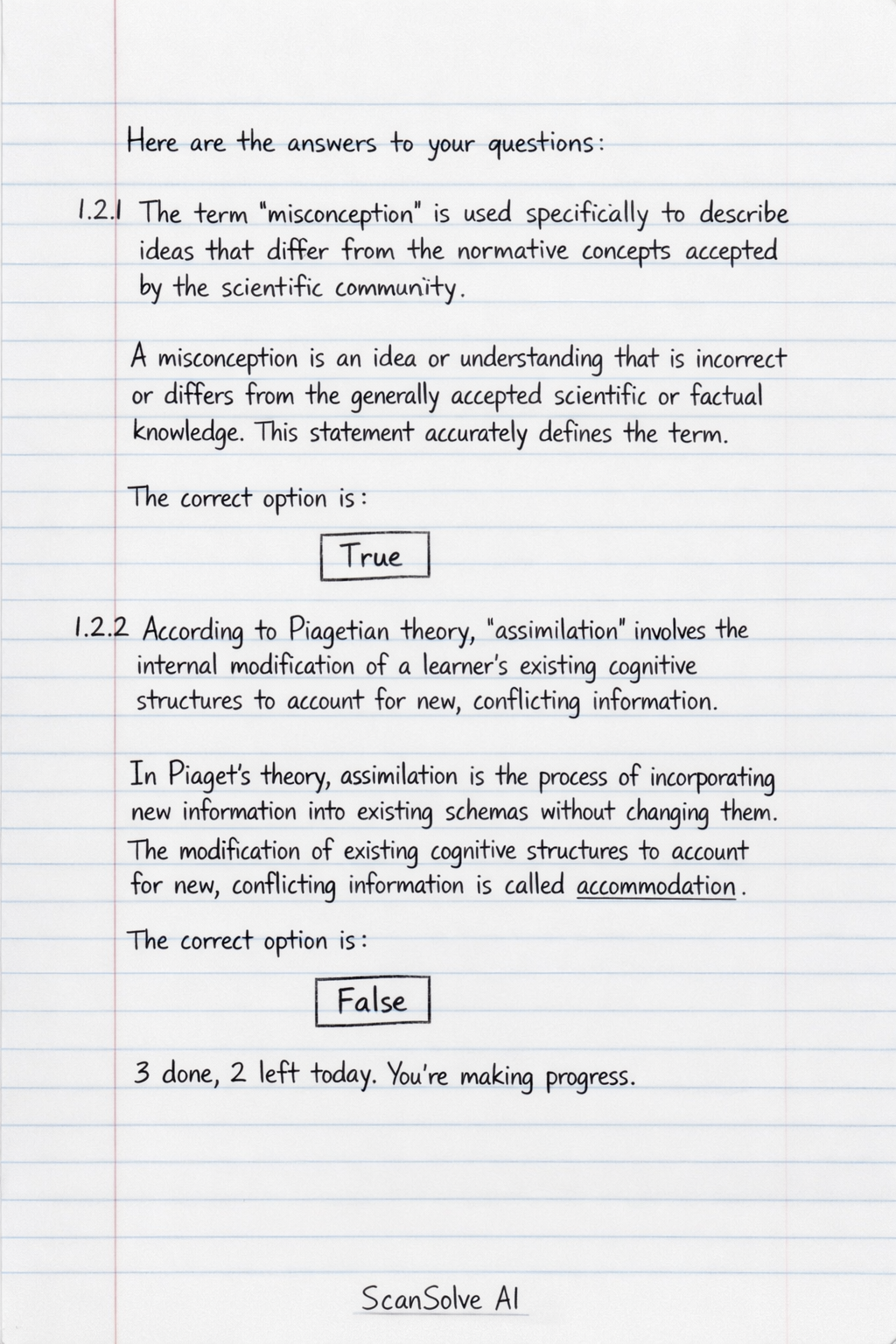 Handwritten step-by-step solution preview