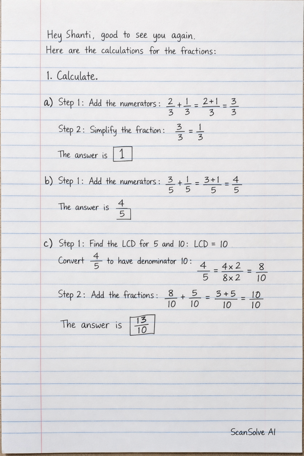 Handwritten step-by-step solution preview