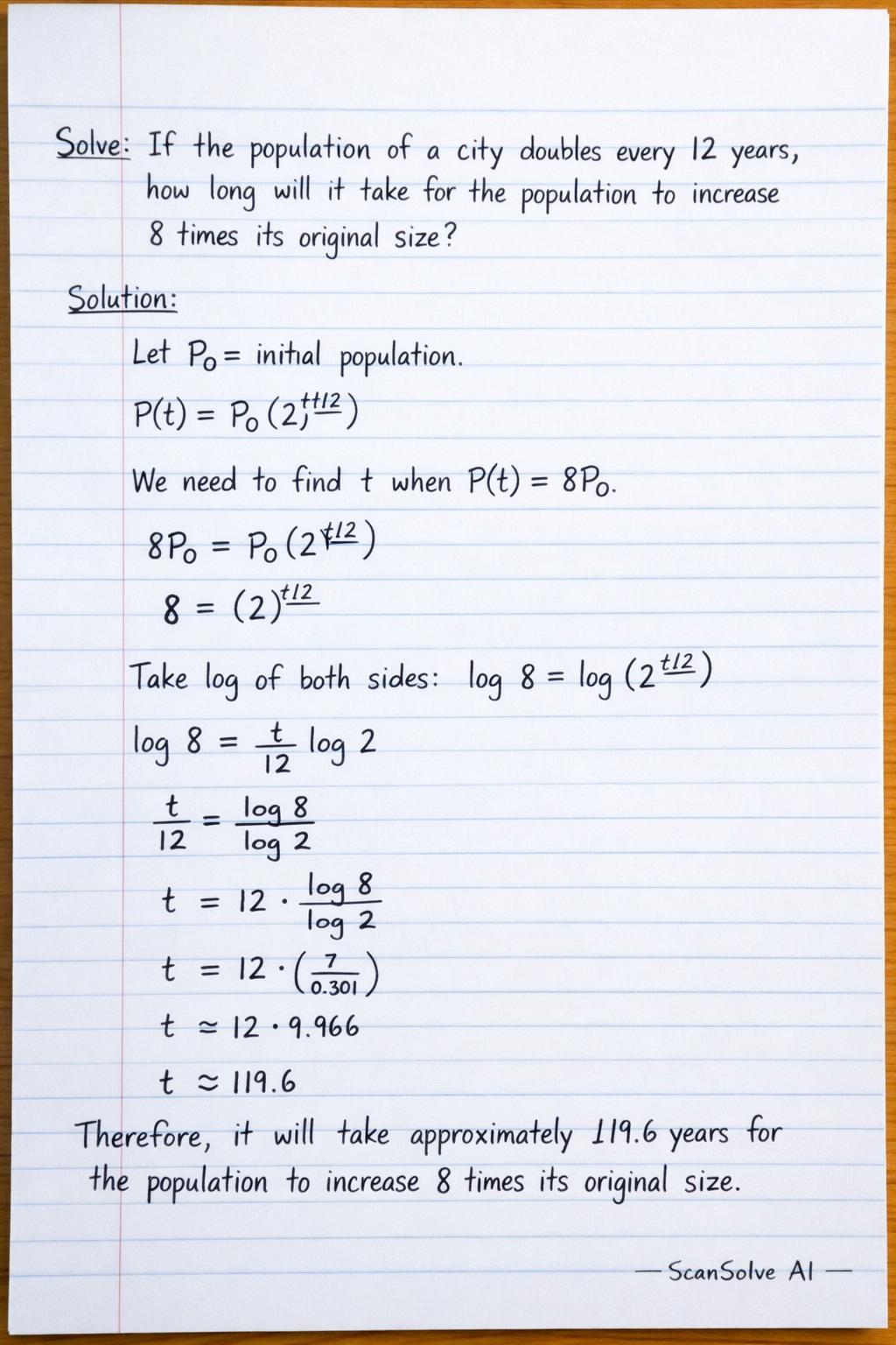 Handwritten step-by-step solution preview