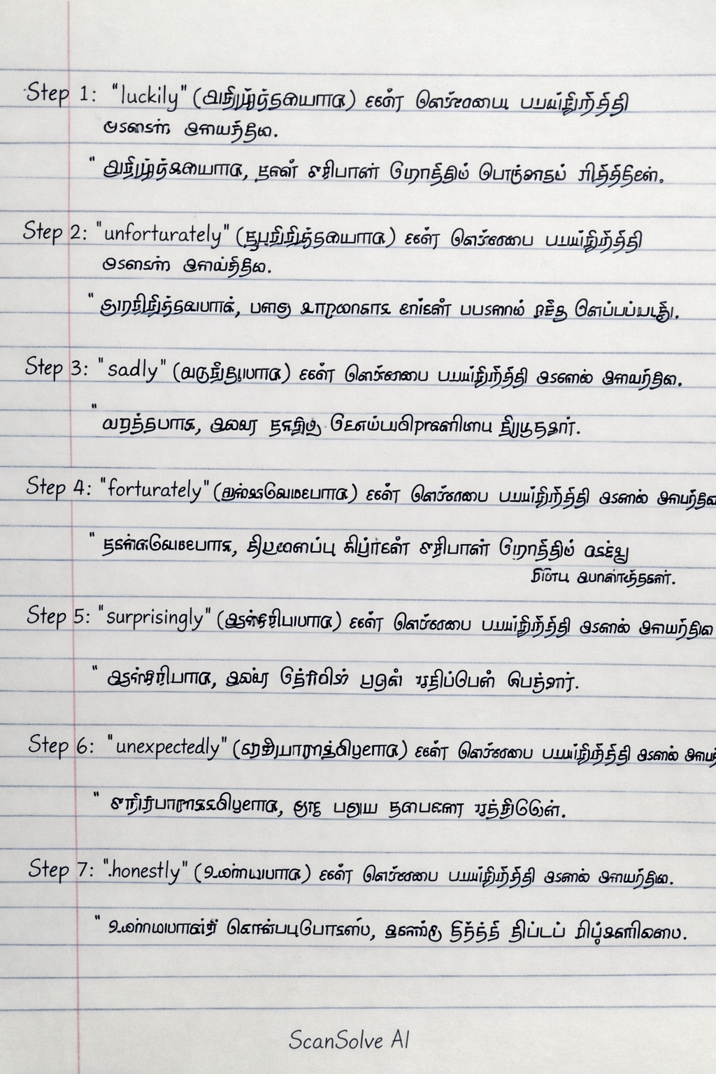 Handwritten step-by-step solution preview