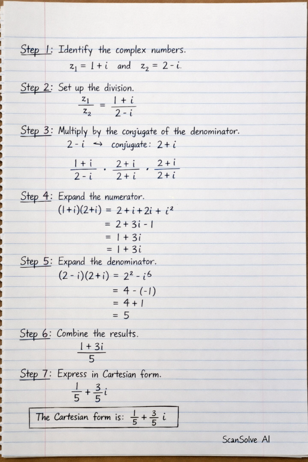 Handwritten step-by-step solution preview