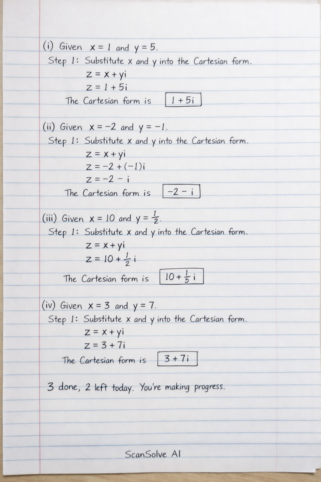 Handwritten step-by-step solution preview