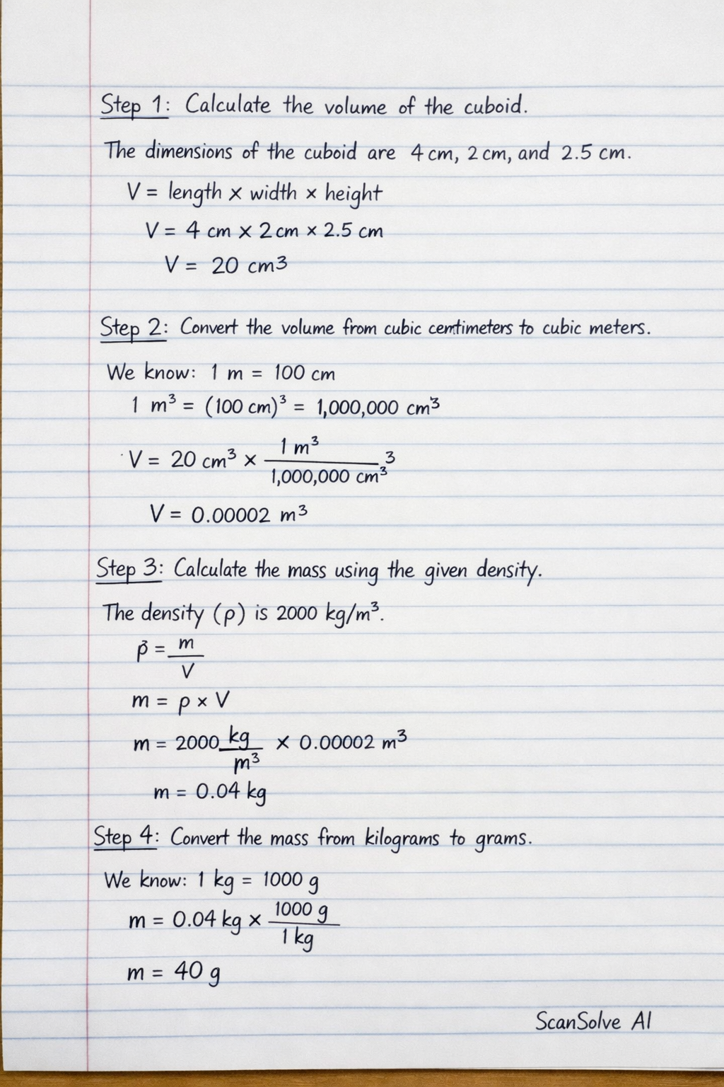 Handwritten step-by-step solution preview