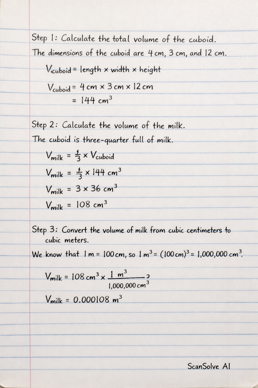Handwritten step-by-step solution preview