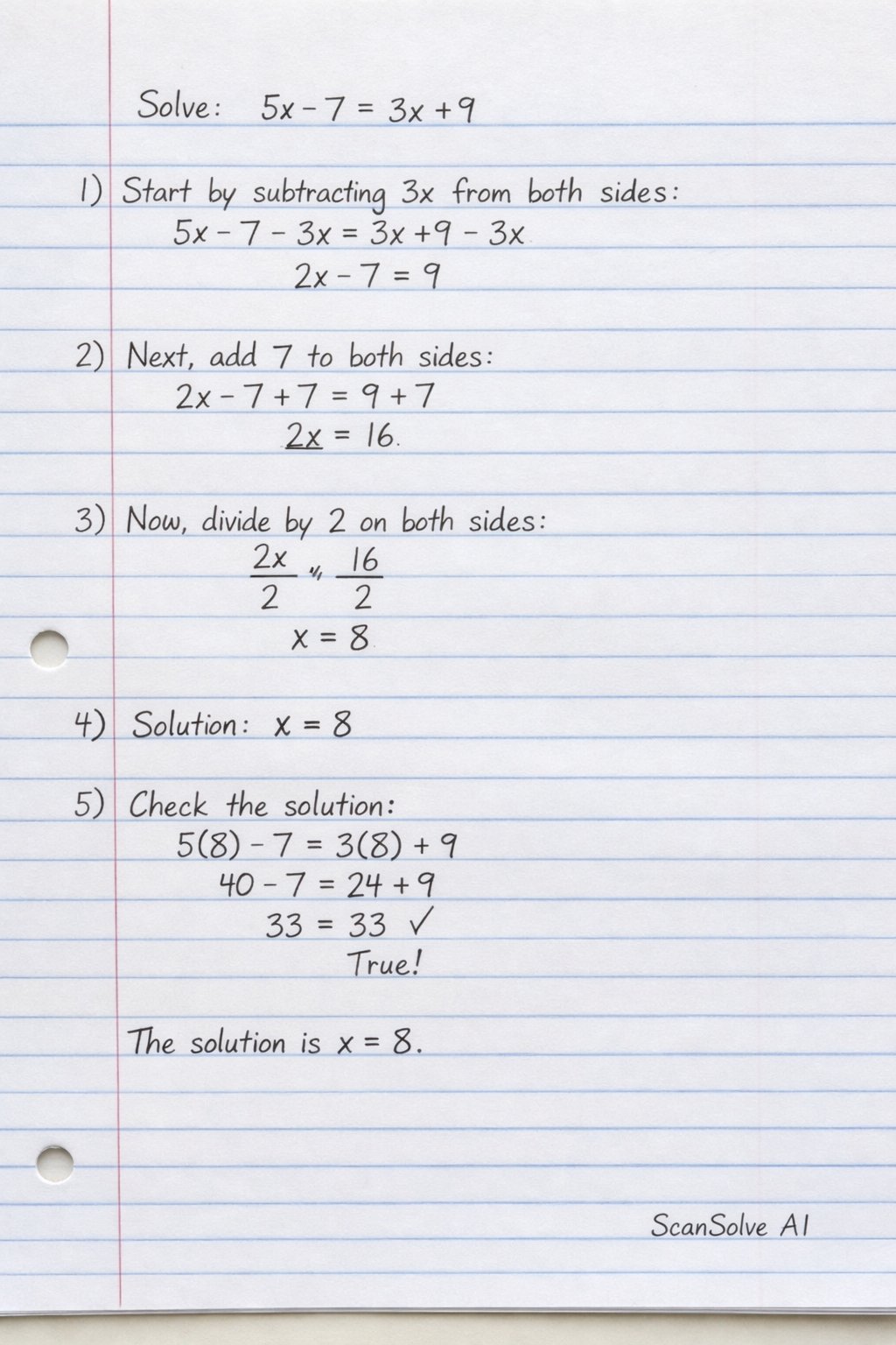 Handwritten step-by-step solution preview