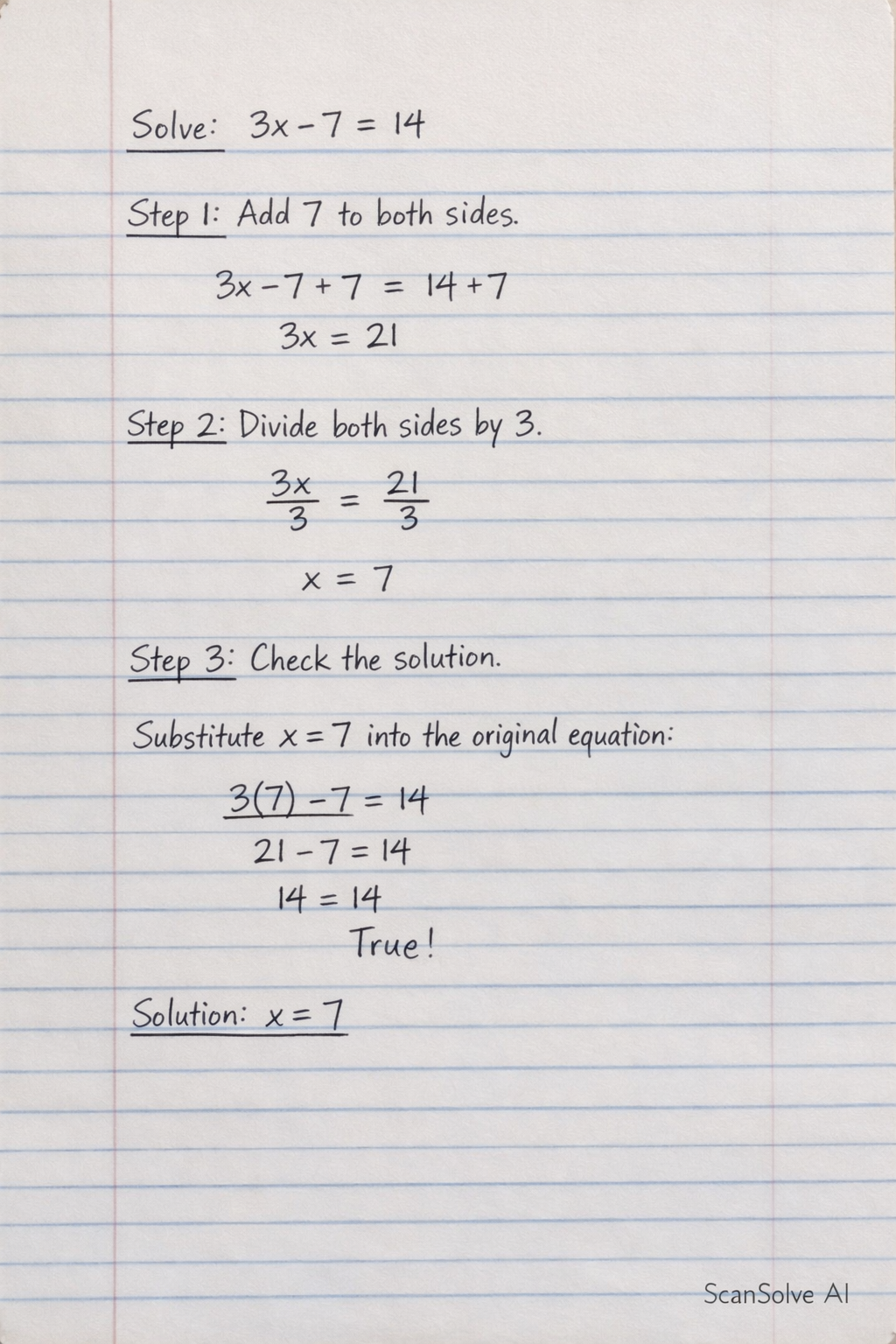 Handwritten step-by-step solution preview