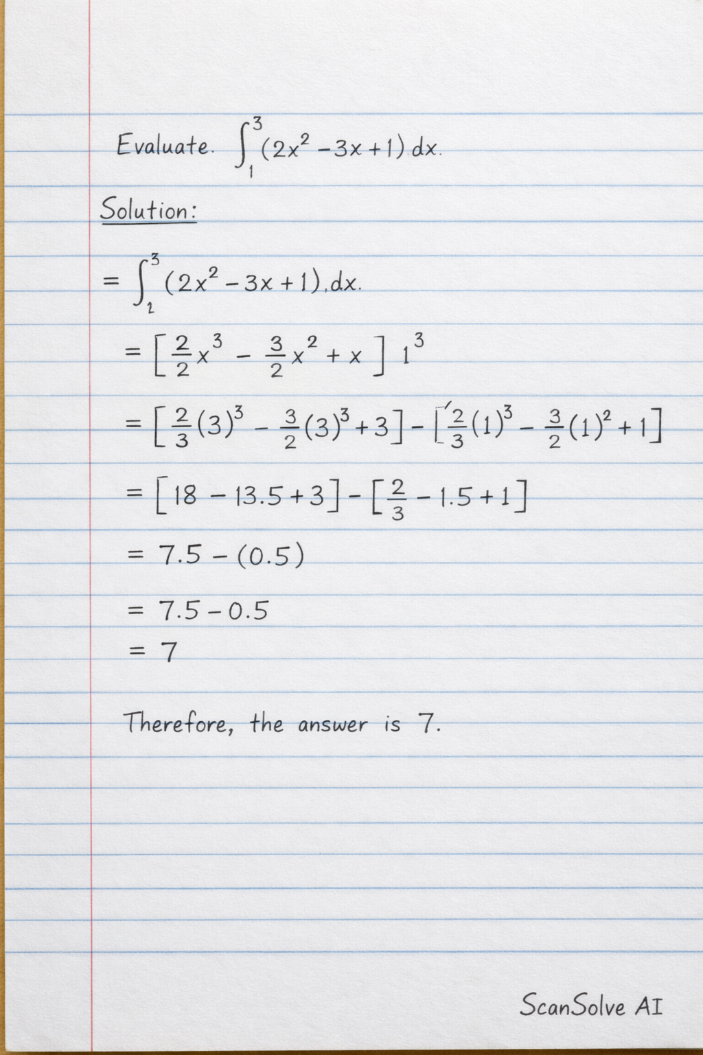 Handwritten step-by-step solution preview