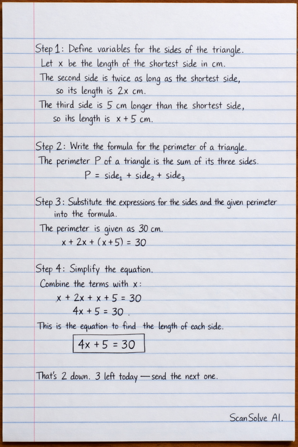 Handwritten step-by-step solution preview