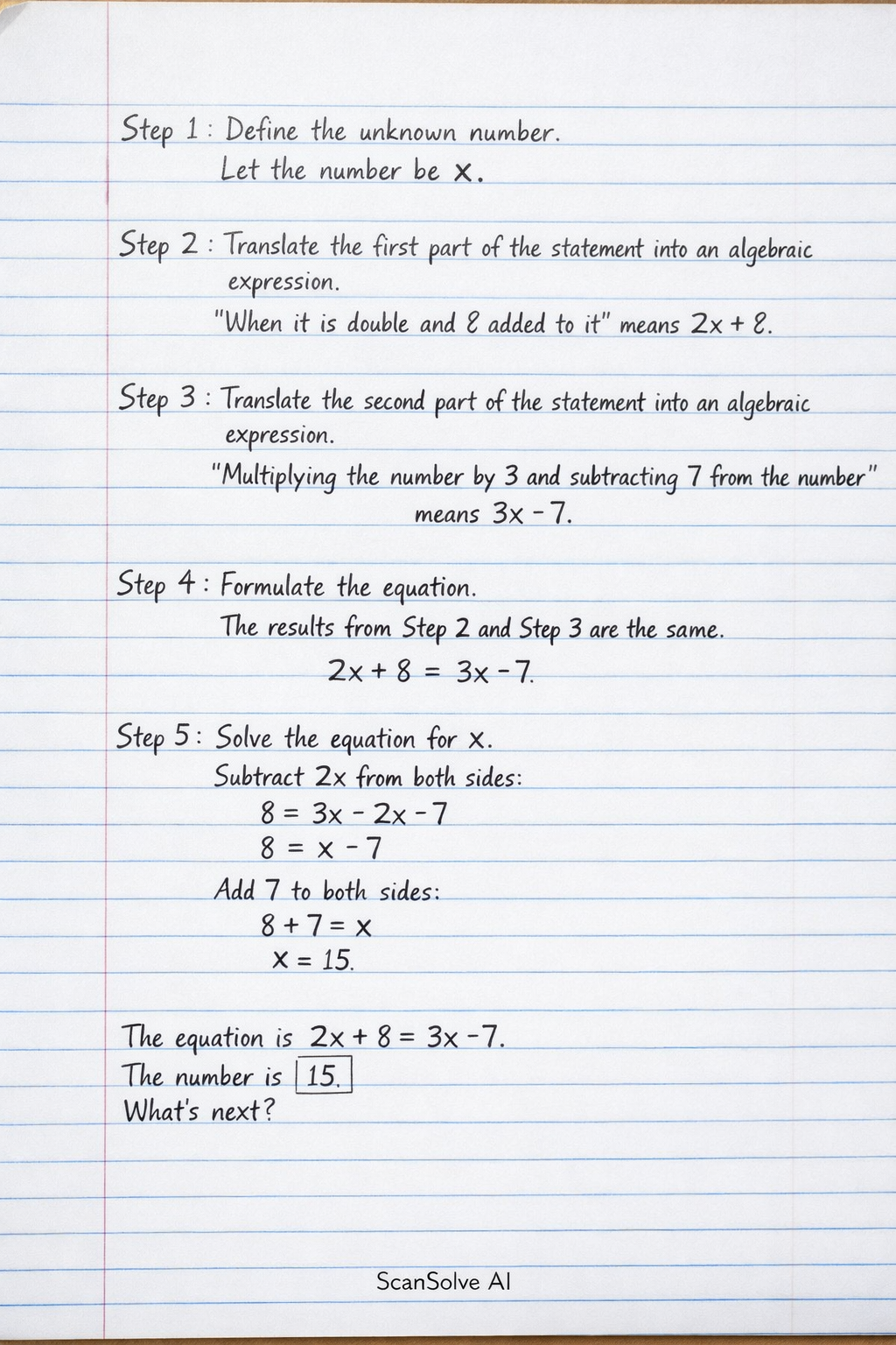 Handwritten step-by-step solution preview