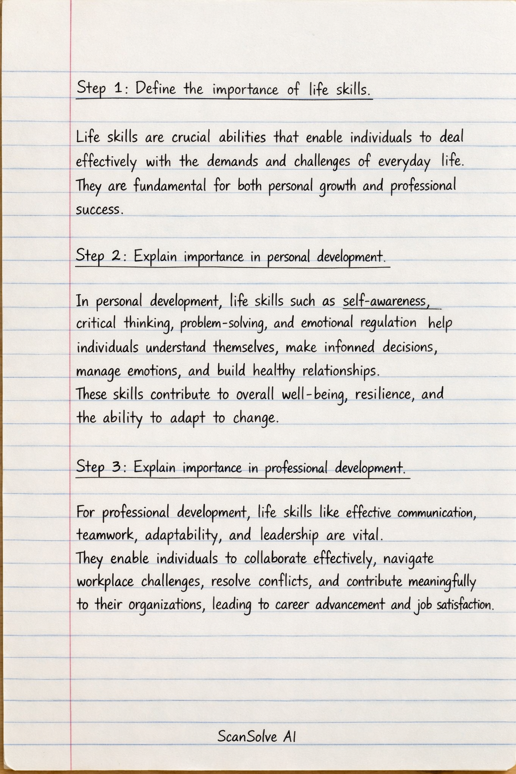 Handwritten step-by-step solution preview