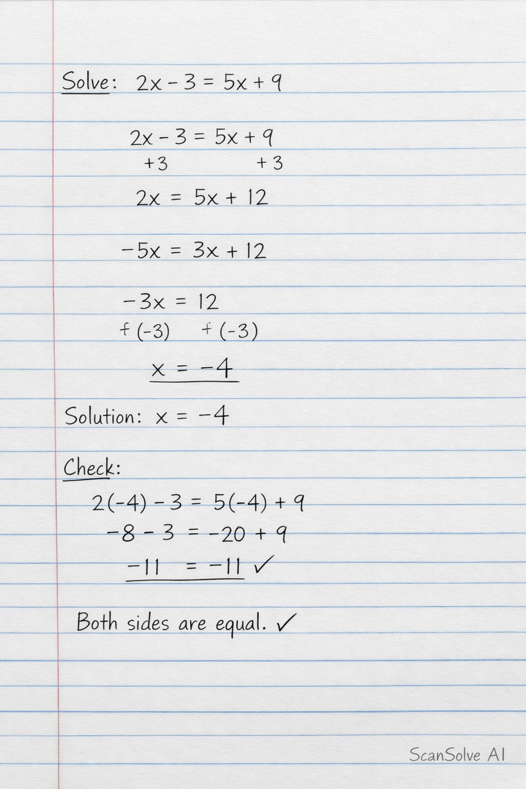 Handwritten step-by-step solution preview