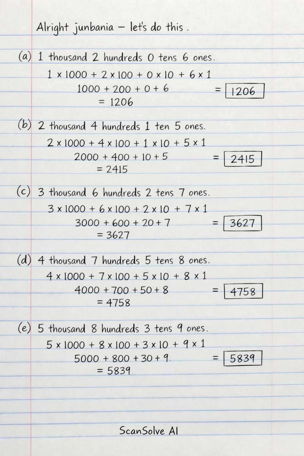 Handwritten step-by-step solution preview