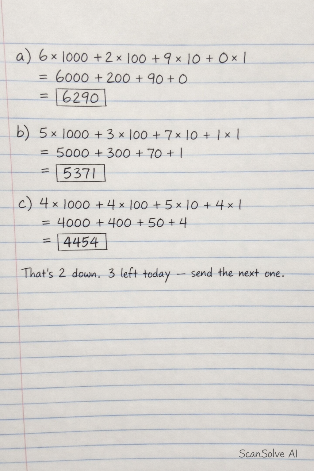 Handwritten step-by-step solution preview