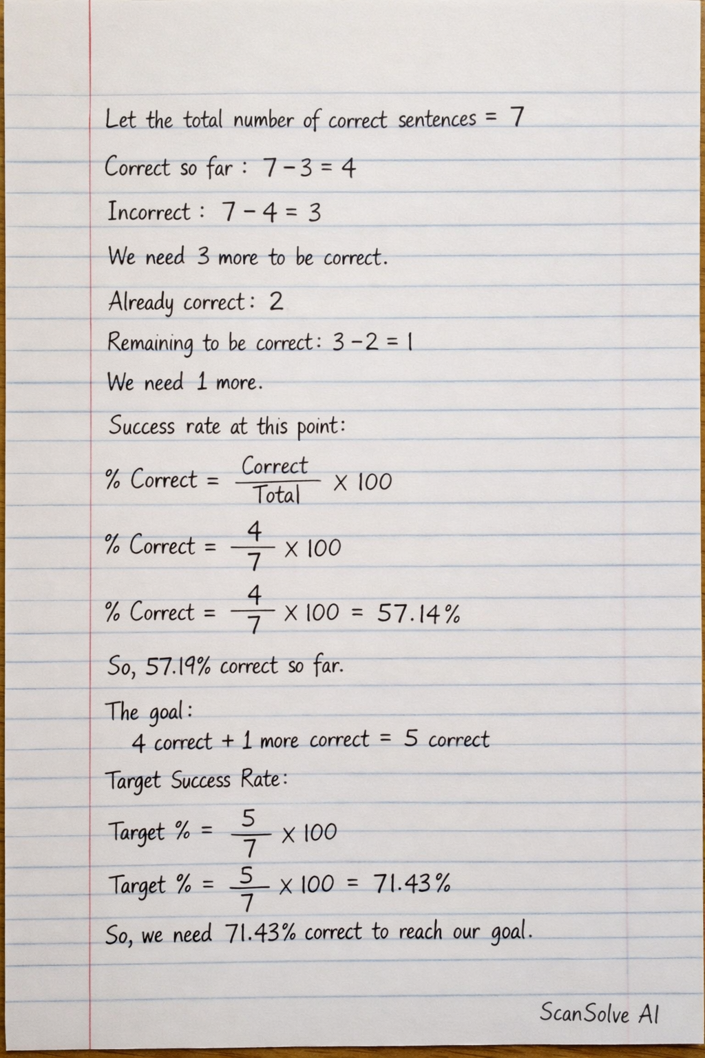 Handwritten step-by-step solution preview