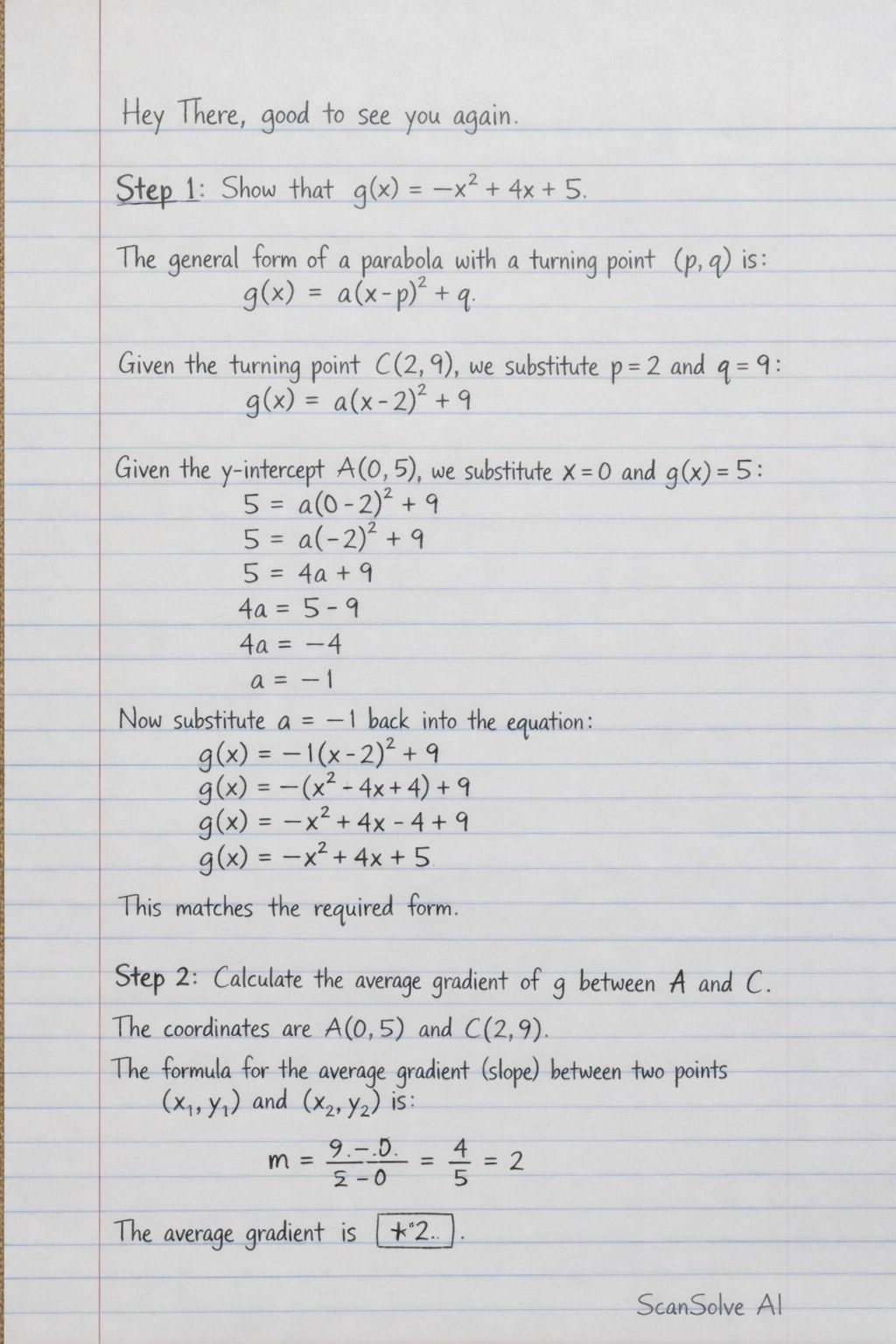 Handwritten step-by-step solution preview