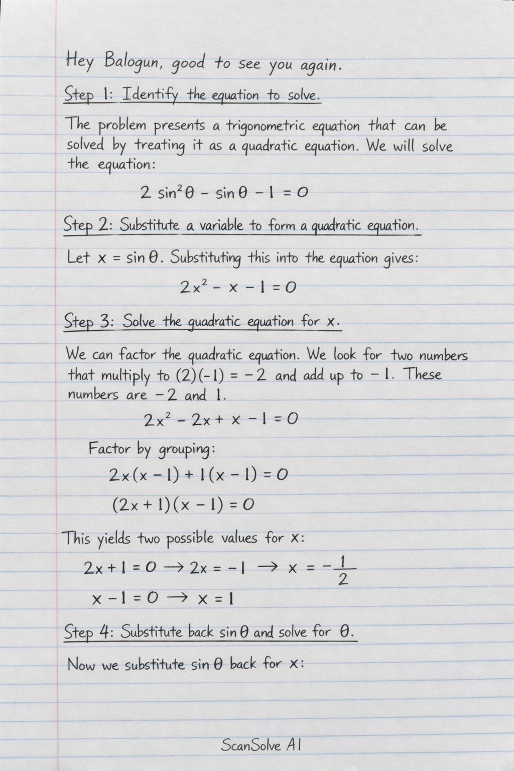 Handwritten step-by-step solution preview