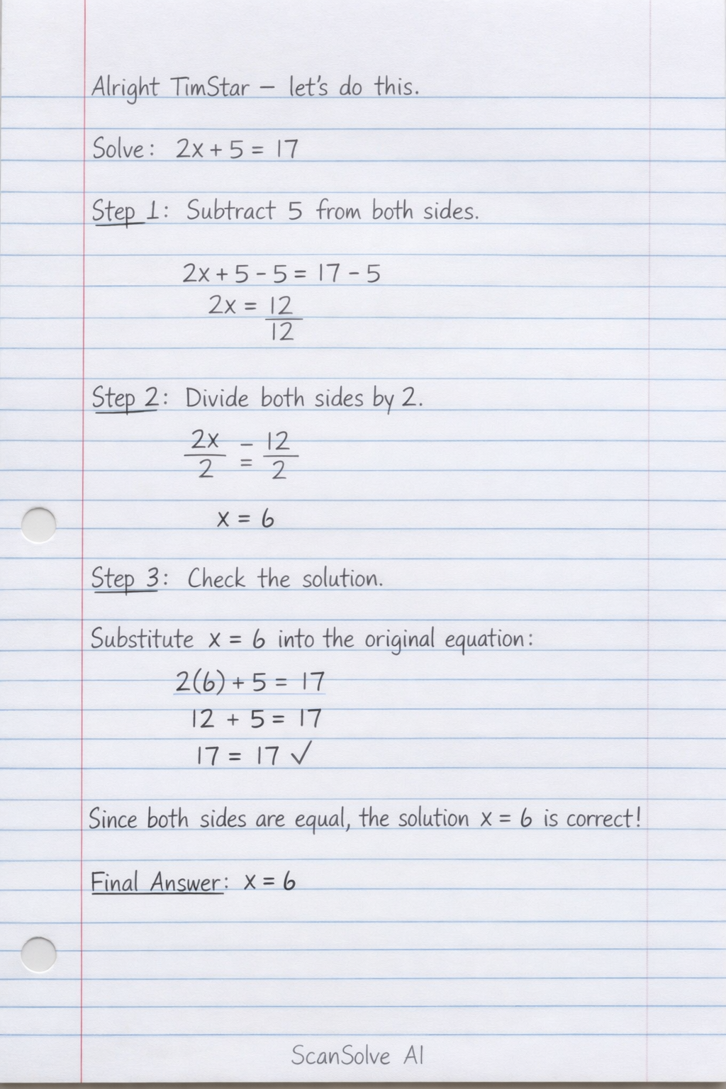 Handwritten step-by-step solution preview