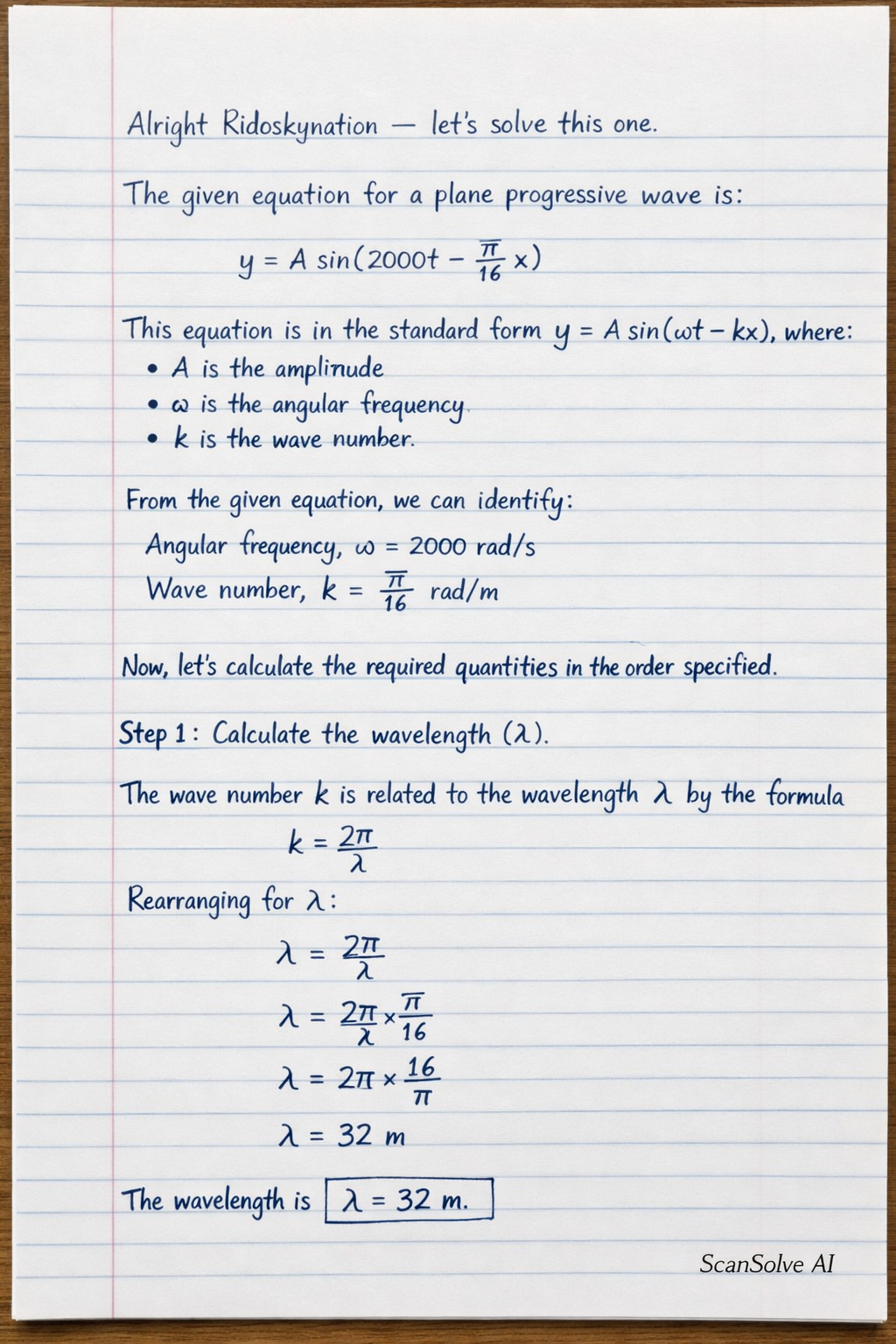 Handwritten step-by-step solution preview