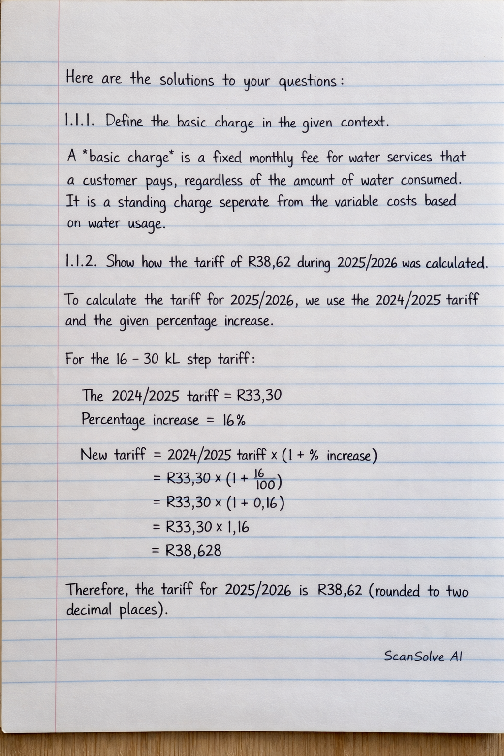 Handwritten step-by-step solution preview