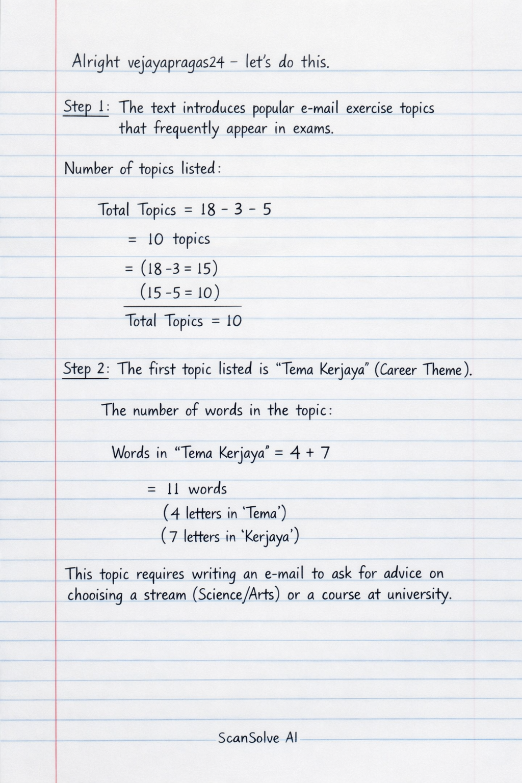 Handwritten step-by-step solution preview