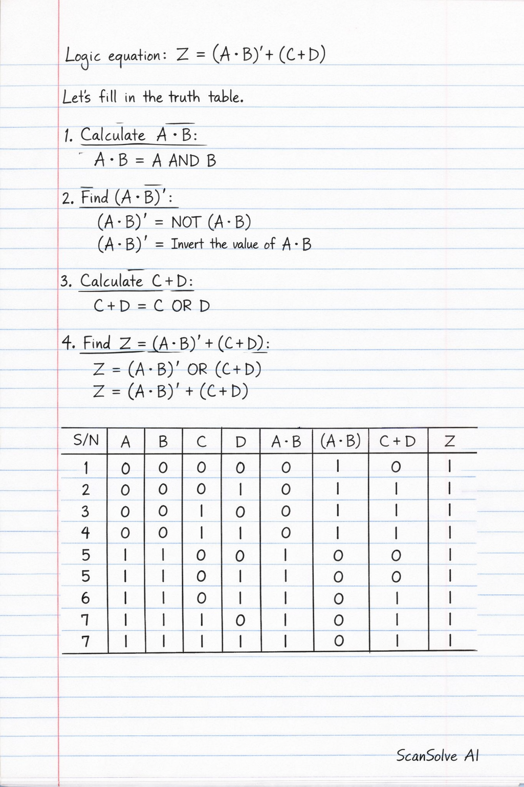 Handwritten step-by-step solution preview